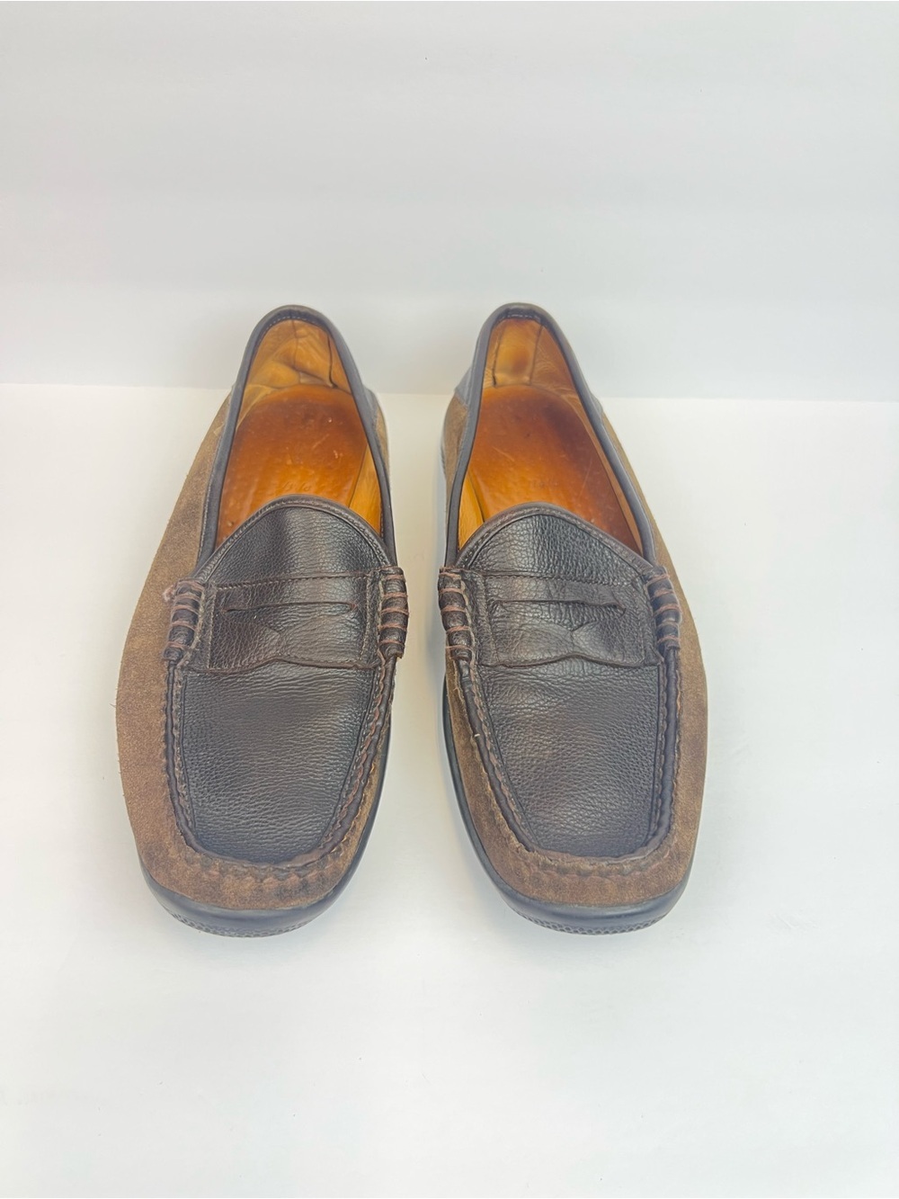 Vintage Allen Edmonds Buffalo Leather Suede Loafers Men’s Size 11 B